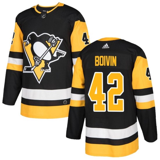 Leo Boivin Pittsburgh Penguins Youth Authentic Home Adidas Jersey - Black