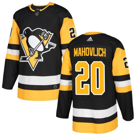 Peter Mahovlich Pittsburgh Penguins Youth Authentic Home Adidas Jersey - Black