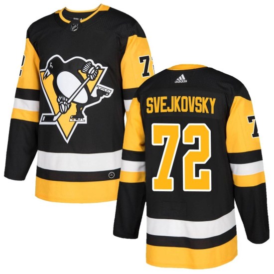 Lukas Svejkovsky Pittsburgh Penguins Youth Authentic Home Adidas Jersey - Black