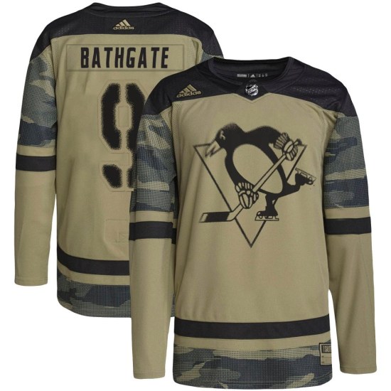 Andy Bathgate Pittsburgh Penguins Youth Authentic Military Appreciation Practice Adidas Jersey - Camo