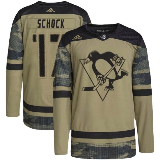 Ron Schock Pittsburgh Penguins Youth Authentic Military Appreciation Practice Adidas Jersey - Camo