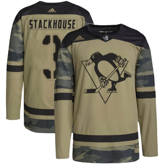 Ron Stackhouse Pittsburgh Penguins Youth Authentic Military Appreciation Practice Adidas Jersey - Camo