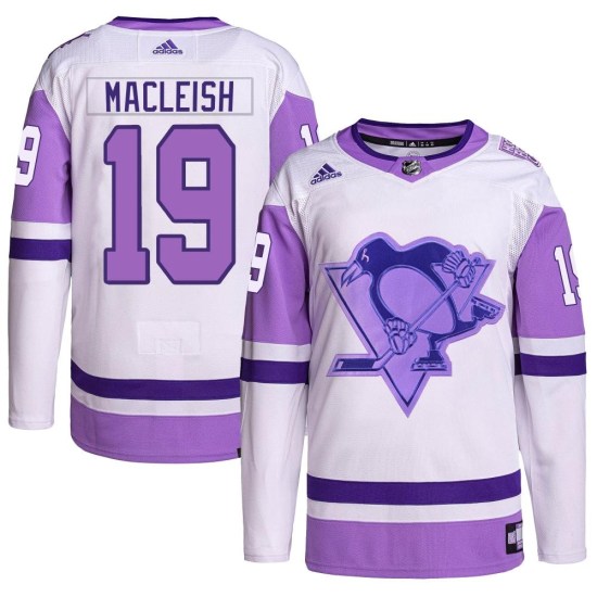 Rick Macleish Pittsburgh Penguins Authentic Hockey Fights Cancer Primegreen Adidas Jersey - White/Purple
