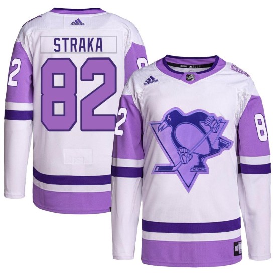 Martin Straka Pittsburgh Penguins Authentic Hockey Fights Cancer Primegreen Adidas Jersey - White/Purple