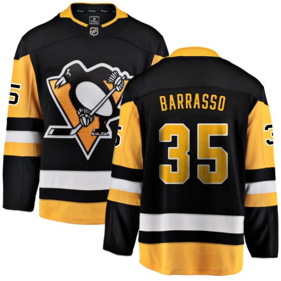Tom Barrasso Pittsburgh Penguins Breakaway Home Fanatics Branded Jersey - Black
