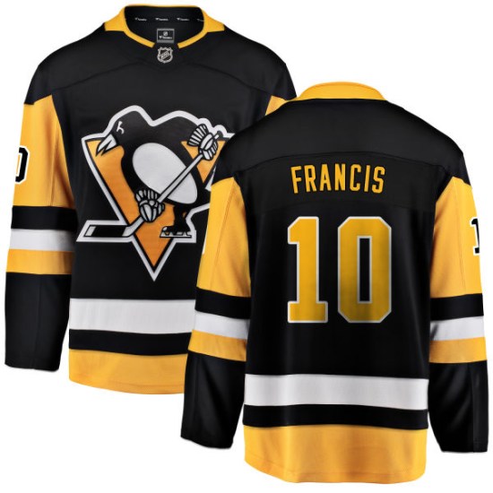 Ron Francis Pittsburgh Penguins Breakaway Home Fanatics Branded Jersey - Black