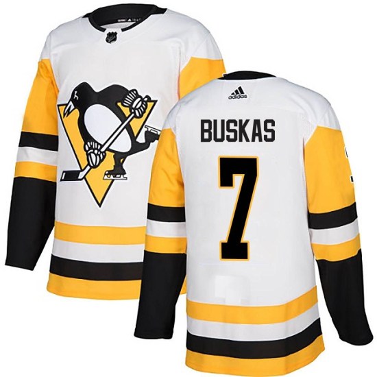 Rod Buskas Pittsburgh Penguins Youth Authentic Away Adidas Jersey - White