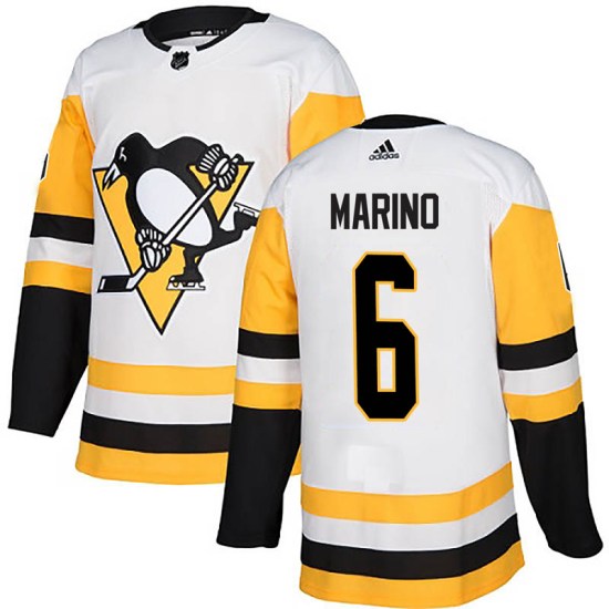 John Marino Pittsburgh Penguins Youth Authentic Away Adidas Jersey - White