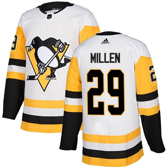 Greg Millen Pittsburgh Penguins Youth Authentic Away Adidas Jersey - White