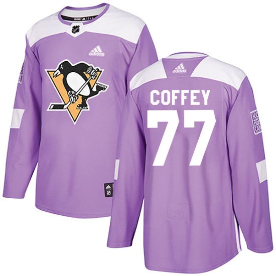 Paul Coffey Pittsburgh Penguins Authentic Fights Cancer Practice Adidas Jersey - Purple