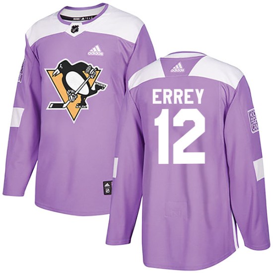 Bob Errey Pittsburgh Penguins Authentic Fights Cancer Practice Adidas Jersey - Purple
