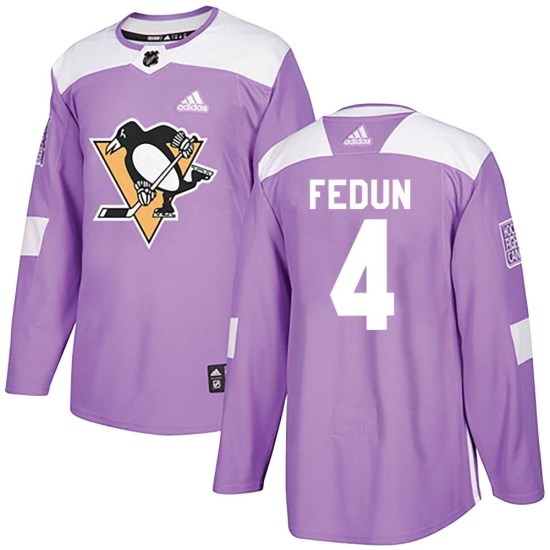 Taylor Fedun Pittsburgh Penguins Authentic Fights Cancer Practice Adidas Jersey - Purple