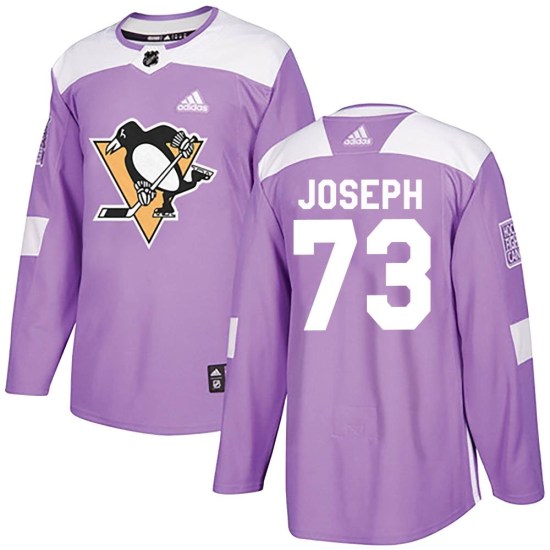 Pierre-Olivier Joseph Pittsburgh Penguins Authentic Fights Cancer Practice Adidas Jersey - Purple