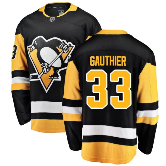 Taylor Gauthier Pittsburgh Penguins Breakaway Home Fanatics Branded Jersey - Black
