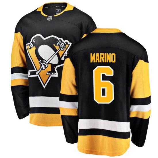 John Marino Pittsburgh Penguins Breakaway Home Fanatics Branded Jersey - Black