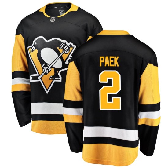 Jim Paek Pittsburgh Penguins Breakaway Home Fanatics Branded Jersey - Black