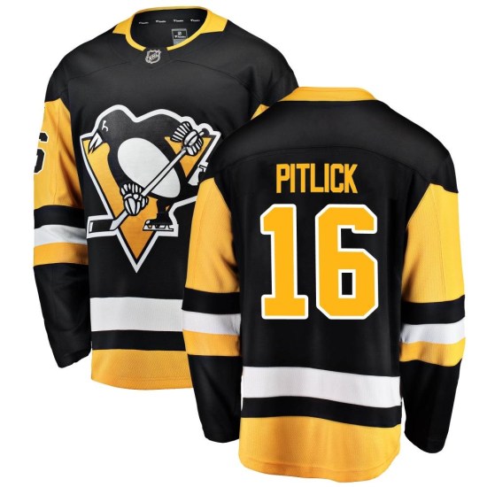 Rem Pitlick Pittsburgh Penguins Breakaway Home Fanatics Branded Jersey - Black