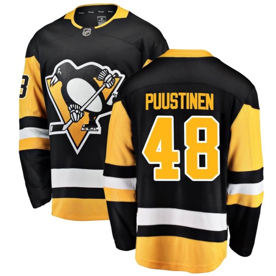 Valtteri Puustinen Pittsburgh Penguins Breakaway Home Fanatics Branded Jersey - Black