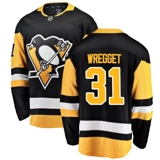 Ken Wregget Pittsburgh Penguins Breakaway Home Fanatics Branded Jersey - Black