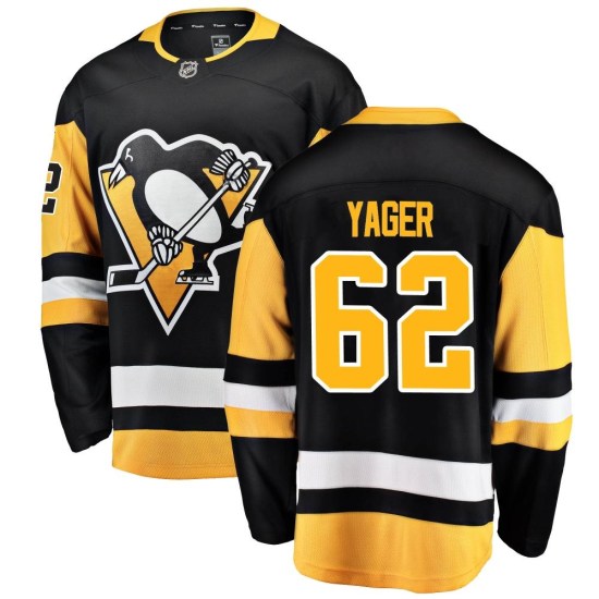 Brayden Yager Pittsburgh Penguins Breakaway Home Fanatics Branded Jersey - Black