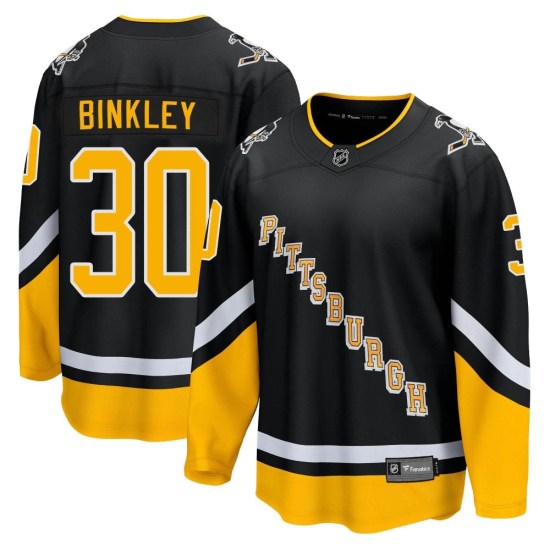 Les Binkley Pittsburgh Penguins Premier 2021/22 Alternate Breakaway Player Fanatics Branded Jersey - Black