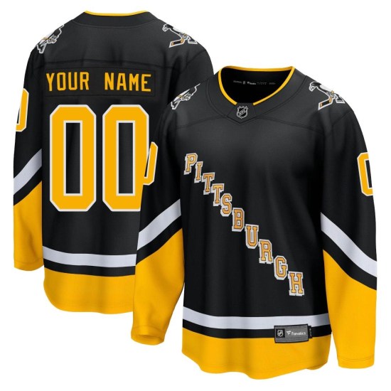 Custom Pittsburgh Penguins Premier Custom 2021/22 Alternate Breakaway Player Fanatics Branded Jersey - Black