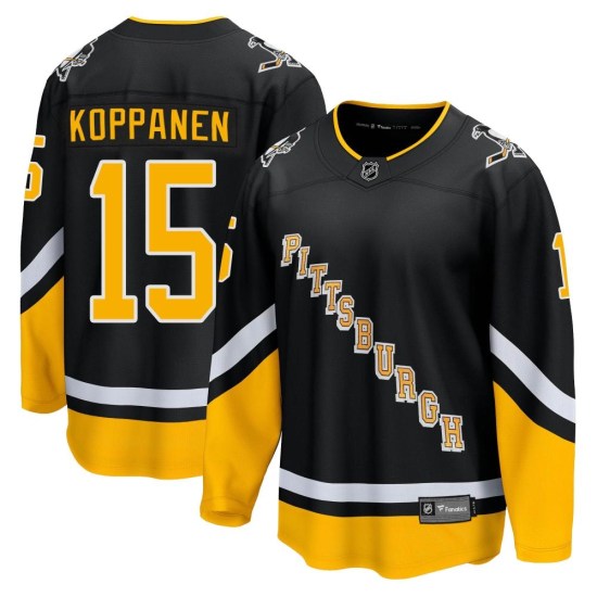 Joona Koppanen Pittsburgh Penguins Premier 2021/22 Alternate Breakaway Player Fanatics Branded Jersey - Black