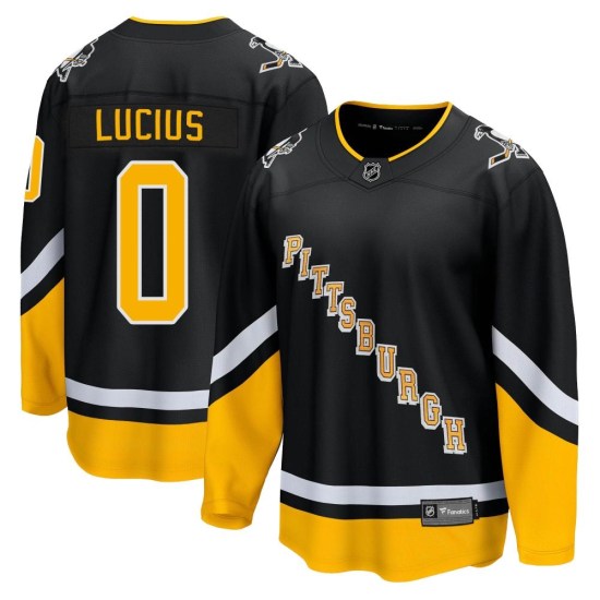 Cruz Lucius Pittsburgh Penguins Premier 2021/22 Alternate Breakaway Player Fanatics Branded Jersey - Black