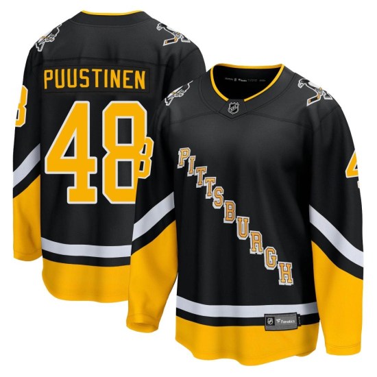 Valtteri Puustinen Pittsburgh Penguins Premier 2021/22 Alternate Breakaway Player Fanatics Branded Jersey - Black