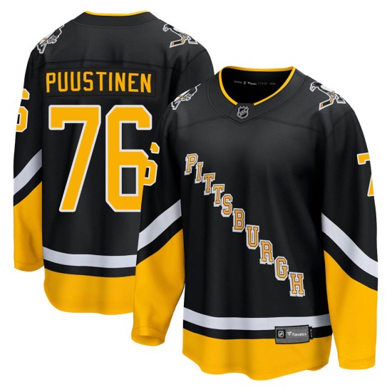 Valtteri Puustinen Pittsburgh Penguins Premier 2021/22 Alternate Breakaway Player Fanatics Branded Jersey - Black