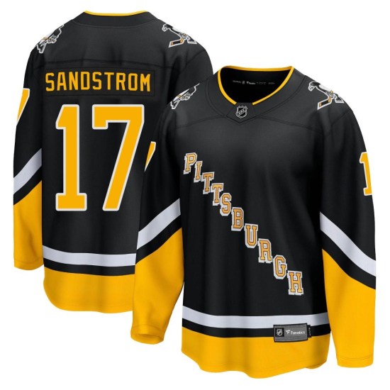 Tomas Sandstrom Pittsburgh Penguins Premier 2021/22 Alternate Breakaway Player Fanatics Branded Jersey - Black
