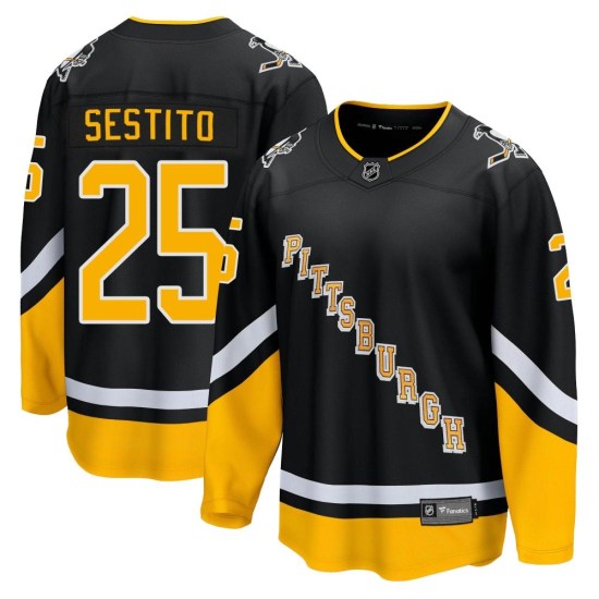 Tom Sestito Pittsburgh Penguins Premier 2021/22 Alternate Breakaway Player Fanatics Branded Jersey - Black