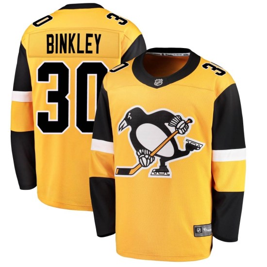 Les Binkley Pittsburgh Penguins Youth Breakaway Alternate Fanatics Branded Jersey - Gold