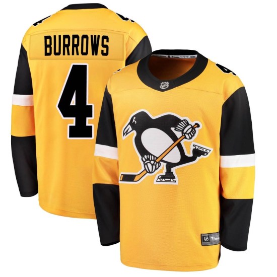 Dave Burrows Pittsburgh Penguins Youth Breakaway Alternate Fanatics Branded Jersey - Gold