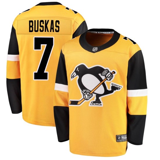 Rod Buskas Pittsburgh Penguins Youth Breakaway Alternate Fanatics Branded Jersey - Gold