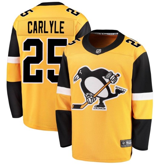 Randy Carlyle Pittsburgh Penguins Youth Breakaway Alternate Fanatics Branded Jersey - Gold