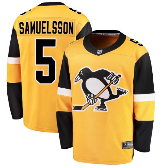 Ulf Samuelsson Pittsburgh Penguins Youth Breakaway Alternate Fanatics Branded Jersey - Gold