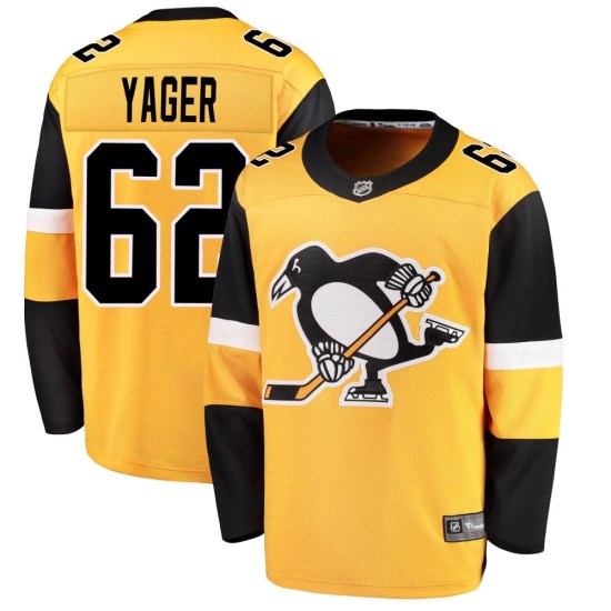 Brayden Yager Pittsburgh Penguins Youth Breakaway Alternate Fanatics Branded Jersey - Gold