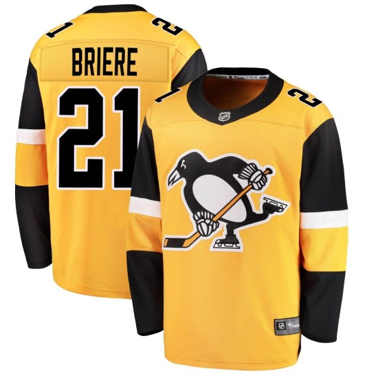 Michel Briere Pittsburgh Penguins Breakaway Alternate Fanatics Branded Jersey - Gold