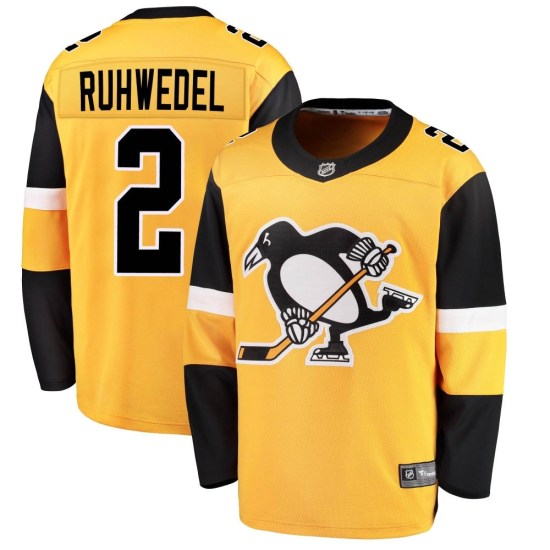 Chad Ruhwedel Pittsburgh Penguins Breakaway Alternate Fanatics Branded Jersey - Gold