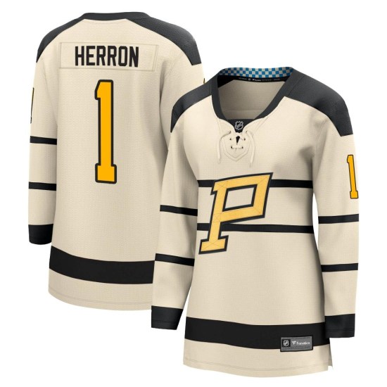 Denis Herron Pittsburgh Penguins Women's 2023 Winter Classic Fanatics Branded Jersey - Cream