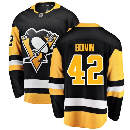 Leo Boivin Pittsburgh Penguins Youth Breakaway Home Fanatics Branded Jersey - Black