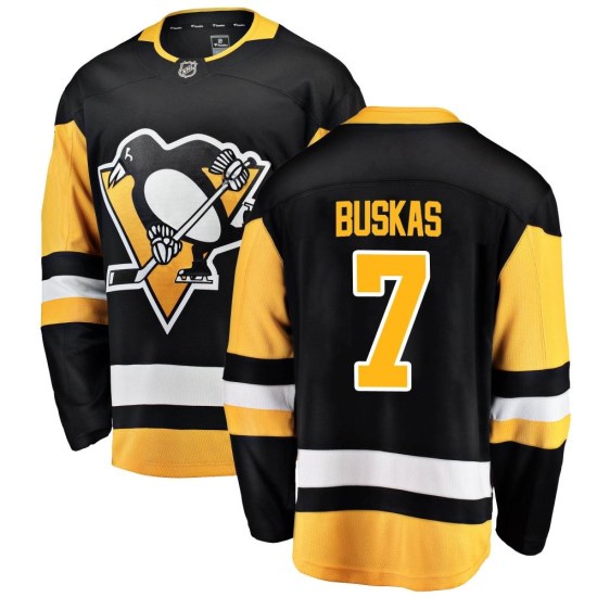 Rod Buskas Pittsburgh Penguins Youth Breakaway Home Fanatics Branded Jersey - Black