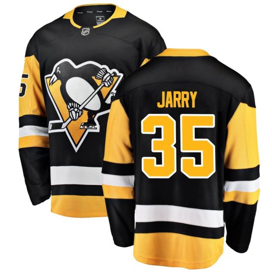 Tristan Jarry Pittsburgh Penguins Youth Breakaway Home Fanatics Branded Jersey - Black