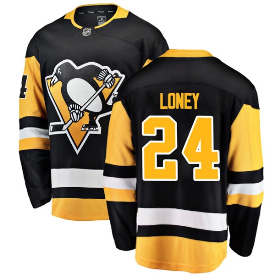 Troy Loney Pittsburgh Penguins Youth Breakaway Home Fanatics Branded Jersey - Black