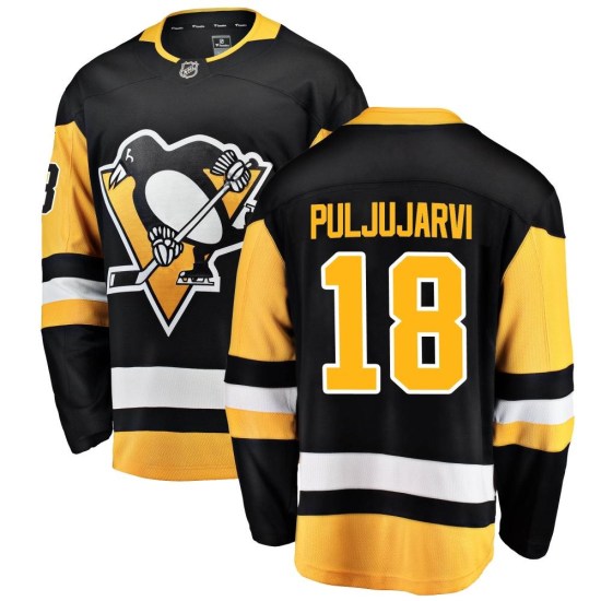 Jesse Puljujarvi Pittsburgh Penguins Youth Breakaway Home Fanatics Branded Jersey - Black