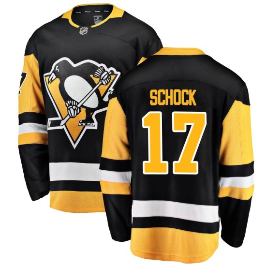 Ron Schock Pittsburgh Penguins Youth Breakaway Home Fanatics Branded Jersey - Black