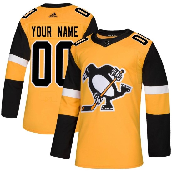 Custom Pittsburgh Penguins Youth Authentic Custom Alternate Adidas Jersey - Gold