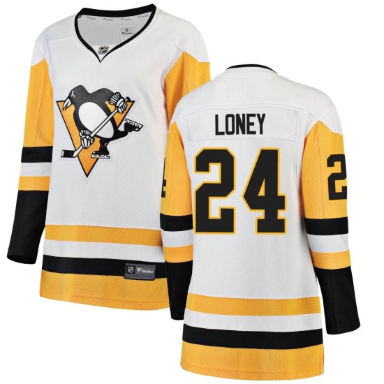 Troy Loney Pittsburgh Penguins Women's Breakaway Away Fanatics Branded Jersey - White