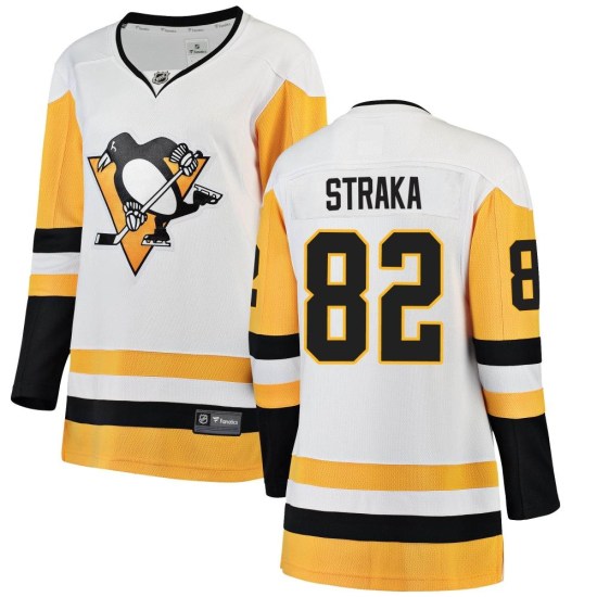 Martin Straka Pittsburgh Penguins Women's Breakaway Away Fanatics Branded Jersey - White